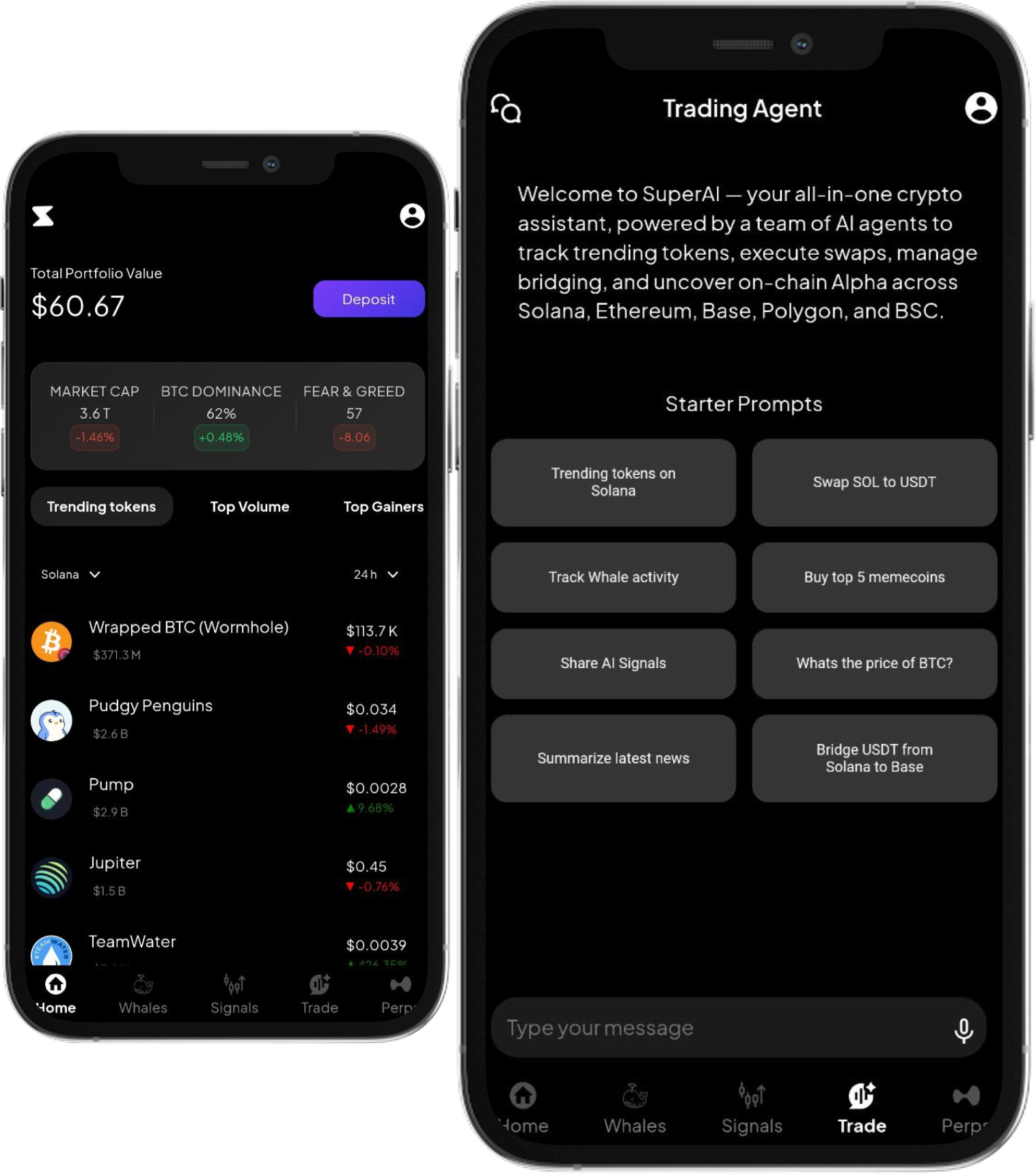 AI Trading App Interface